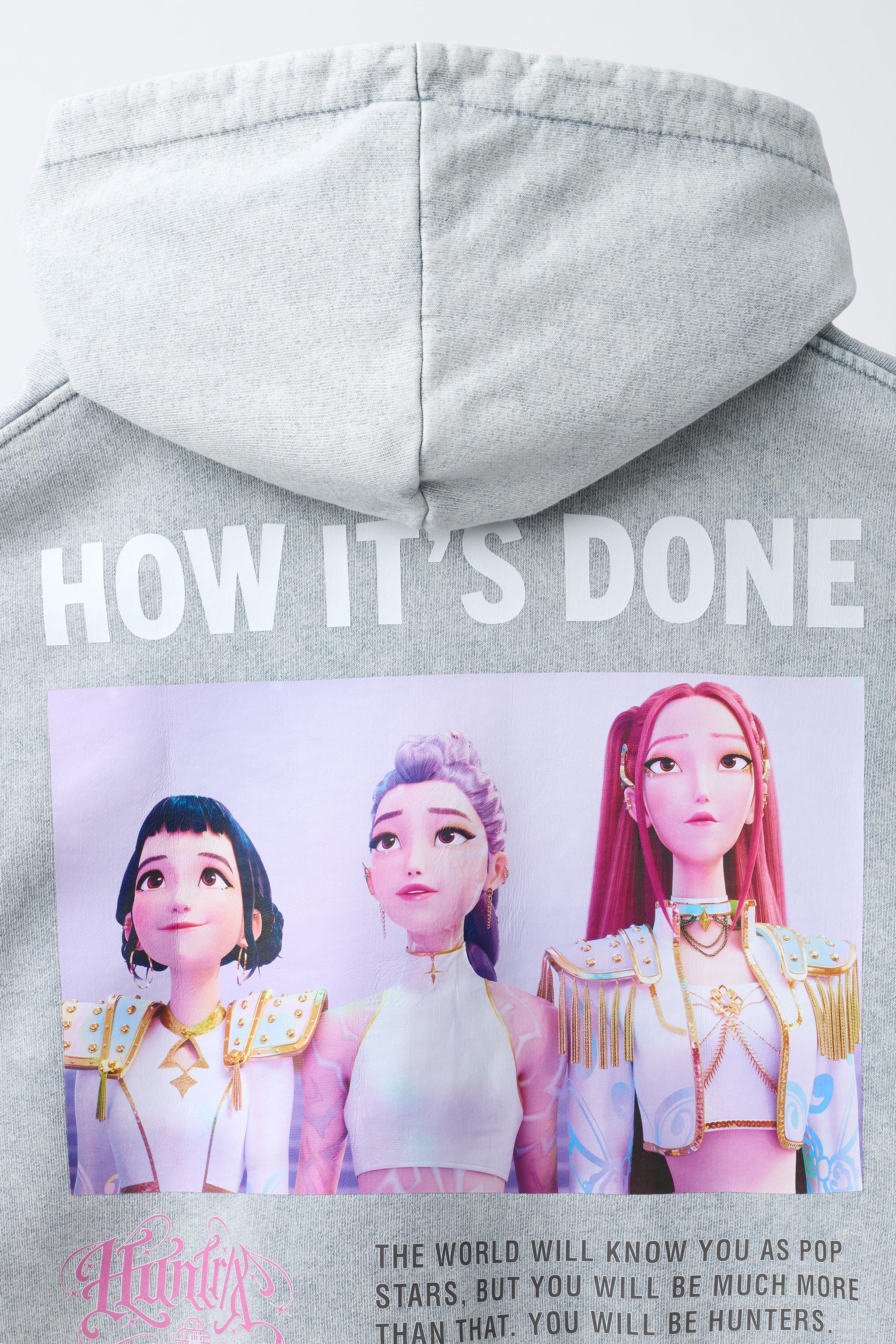 WASHED EFFECT ZIP HOODIE KPOP DEMON HUNTERS™ NETFLIX ©